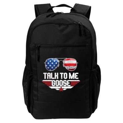 Talk To Me Goose American Flag Glasses Daily Commute Backpack