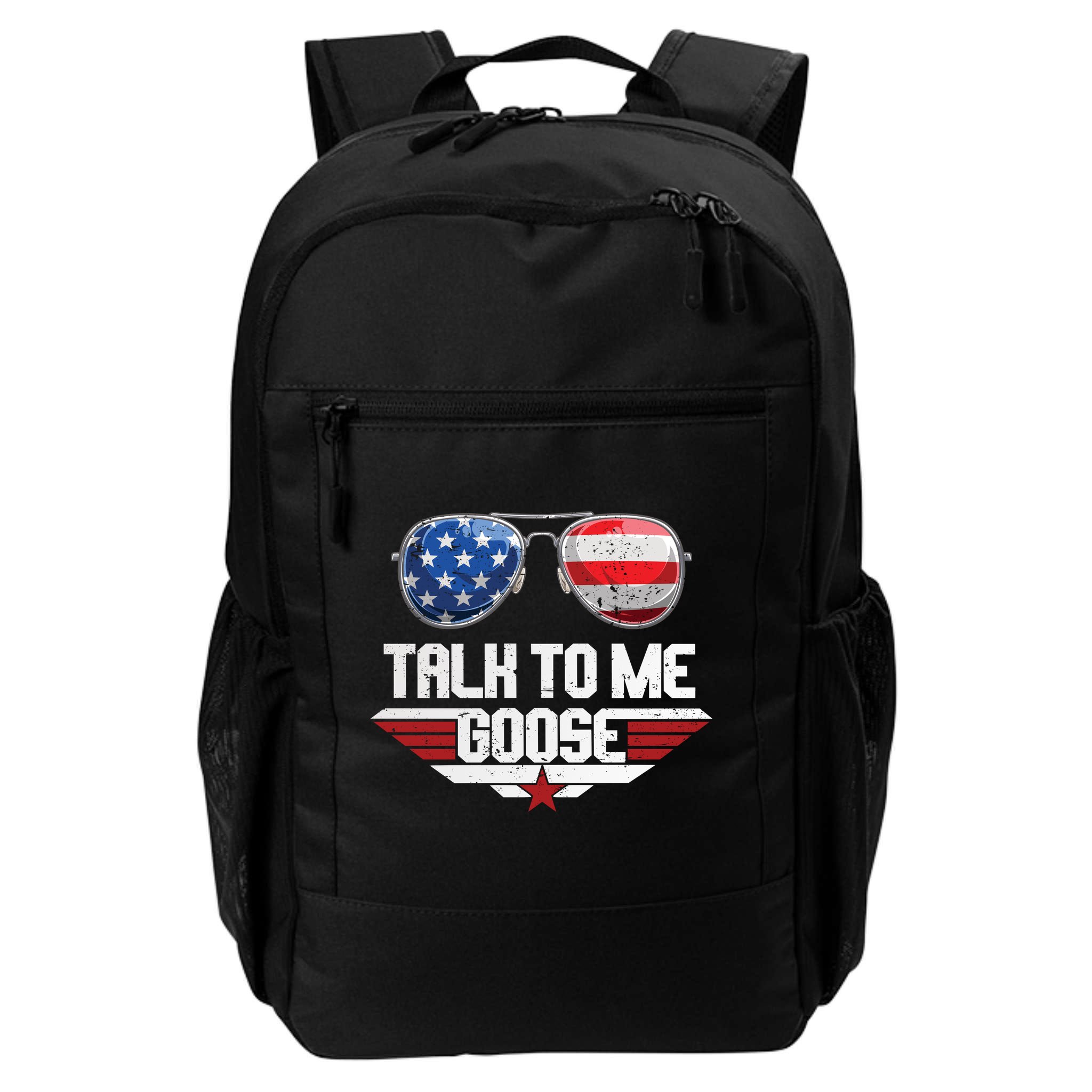 Talk To Me Goose American Flag Glasses Backpack