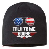 Talk To Me Goose American Flag Glasses Sustainable Beanie