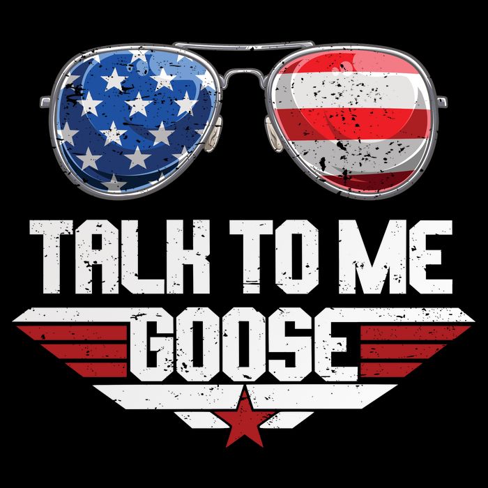 Talk To Me Goose American Flag Glasses Youth Performance Sprint T-Shirt
