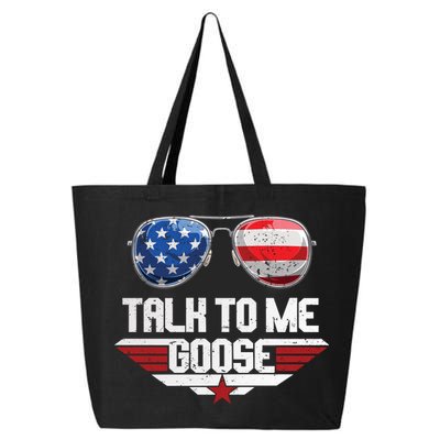 Talk To Me Goose American Flag Glasses 25L Jumbo Tote