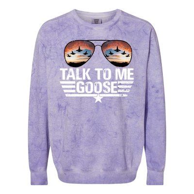 Talk To Me Goose Jet Fighter Sunglasses Colorblast Crewneck Sweatshirt