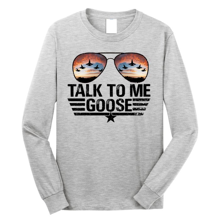 Talk To Me Goose Jet Fighter Sunglasses Long Sleeve Shirt