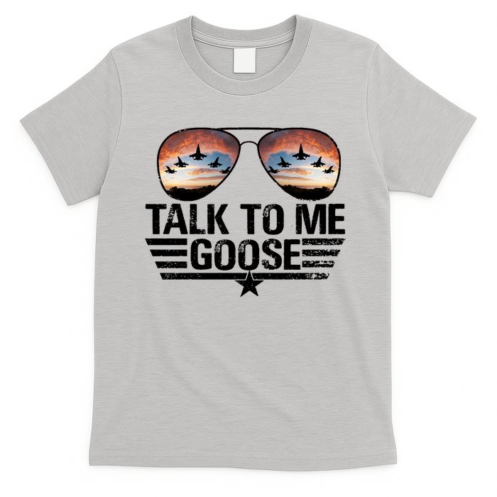 Talk To Me Goose Jet Fighter Sunglasses T-Shirt