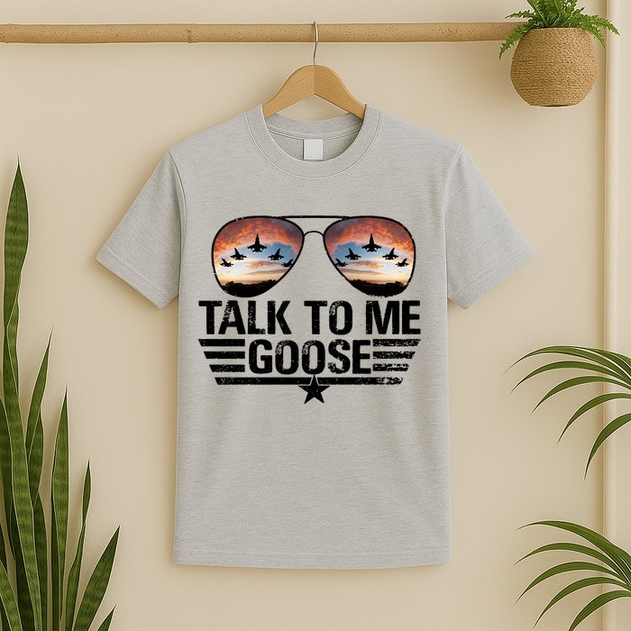 Talk To Me Goose Jet Fighter Sunglasses T-Shirt