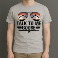 Talk To Me Goose Jet Fighter Sunglasses T-Shirt