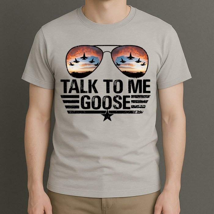 Talk To Me Goose Jet Fighter Sunglasses T-Shirt
