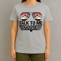 Talk To Me Goose Jet Fighter Sunglasses T-Shirt