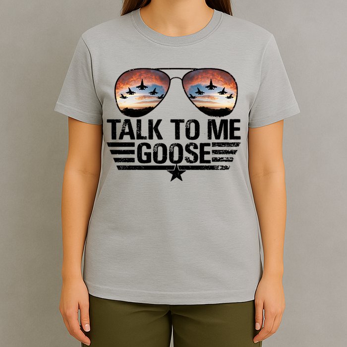 Talk To Me Goose Jet Fighter Sunglasses T-Shirt