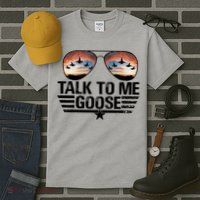 Talk To Me Goose Jet Fighter Sunglasses Tall T-Shirt