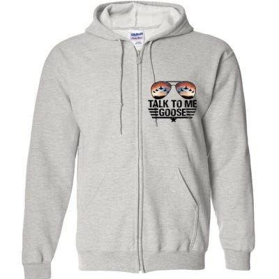 Talk To Me Goose Jet Fighter Sunglasses Full Zip Hoodie