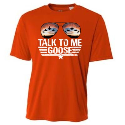 Talk To Me Goose Jet Fighter Sunglasses Cooling Performance Crew T-Shirt