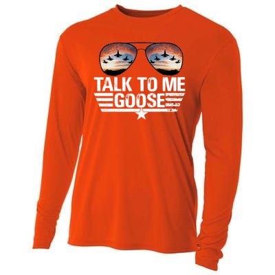 Talk To Me Goose Jet Fighter Sunglasses Cooling Performance Long Sleeve Crew