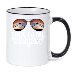 Talk To Me Goose Jet Fighter Sunglasses 11oz Black Color Changing Mug