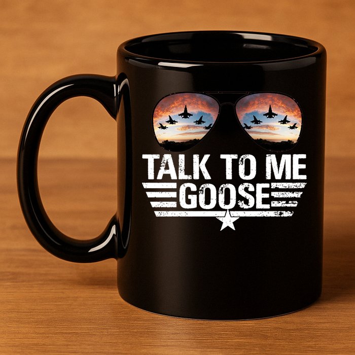 Talk To Me Goose Jet Fighter Sunglasses 11oz C Handle Ceramic Mug