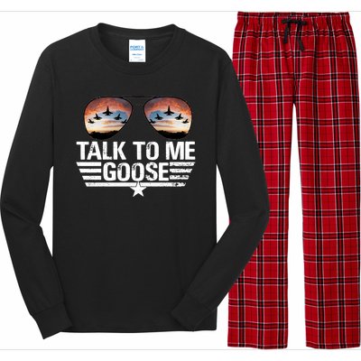 Talk To Me Goose Jet Fighter Sunglasses Long Sleeve Pajama Set