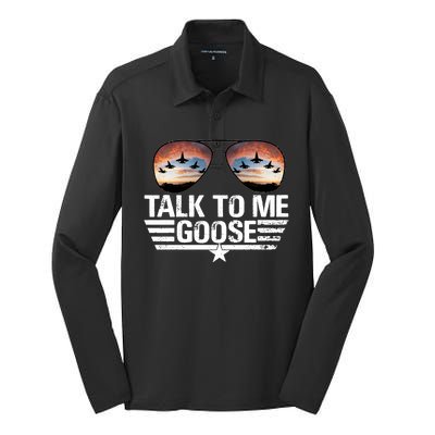 Talk To Me Goose Jet Fighter Sunglasses Silk Touch Performance Long Sleeve Polo