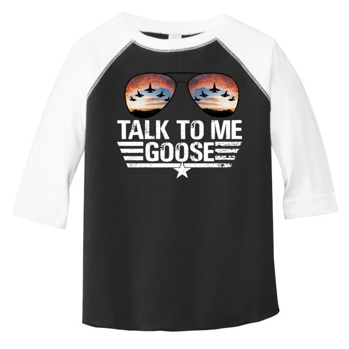 Talk To Me Goose Jet Fighter Sunglasses Toddler Fine Jersey T-Shirt