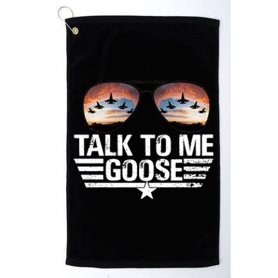 Talk To Me Goose Jet Fighter Sunglasses Platinum Collection Golf Towel