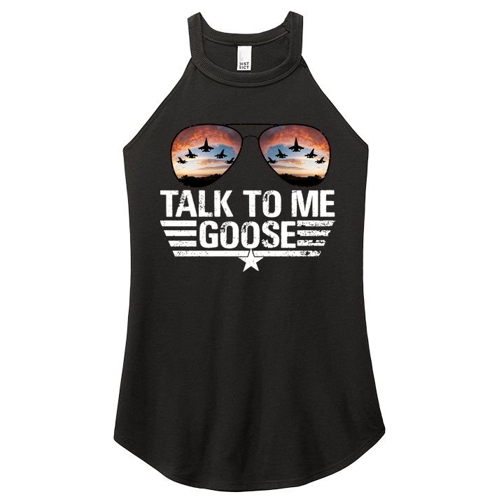 Talk To Me Goose Jet Fighter Sunglasses Women's Perfect Tri Rocker Tank