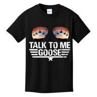Talk To Me Goose Jet Fighter Sunglasses Kids T-Shirt