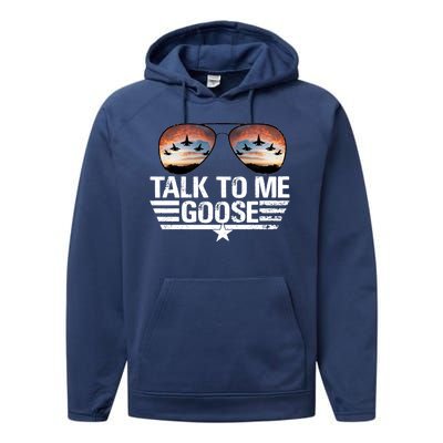 Talk To Me Goose Jet Fighter Sunglasses Performance Fleece Hoodie