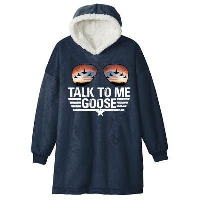 Talk To Me Goose Jet Fighter Sunglasses Hooded Wearable Blanket