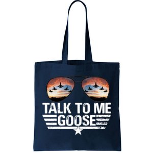 Talk To Me Goose Jet Fighter Sunglasses Tote Bag