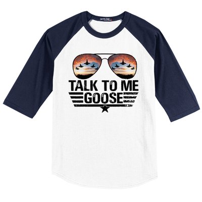 Talk To Me Goose Jet Fighter Sunglasses Baseball Sleeve Shirt