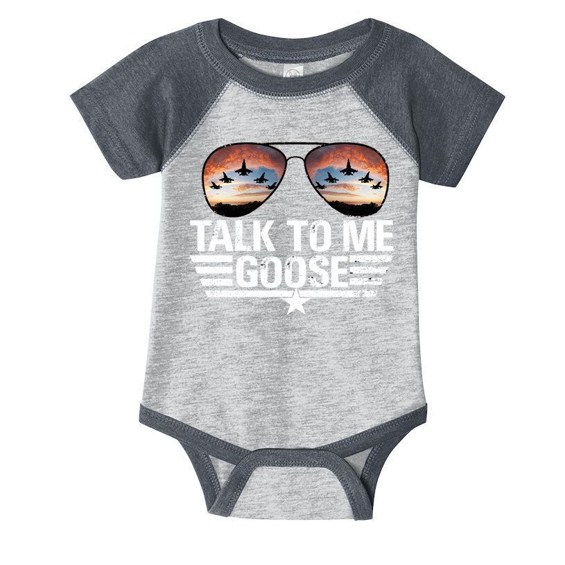 Talk To Me Goose Jet Fighter Sunglasses Infant Baby Jersey Bodysuit