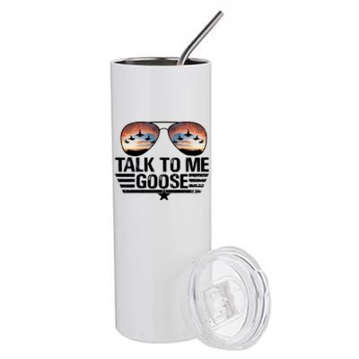 Talk To Me Goose Jet Fighter Sunglasses Stainless Steel Tumbler