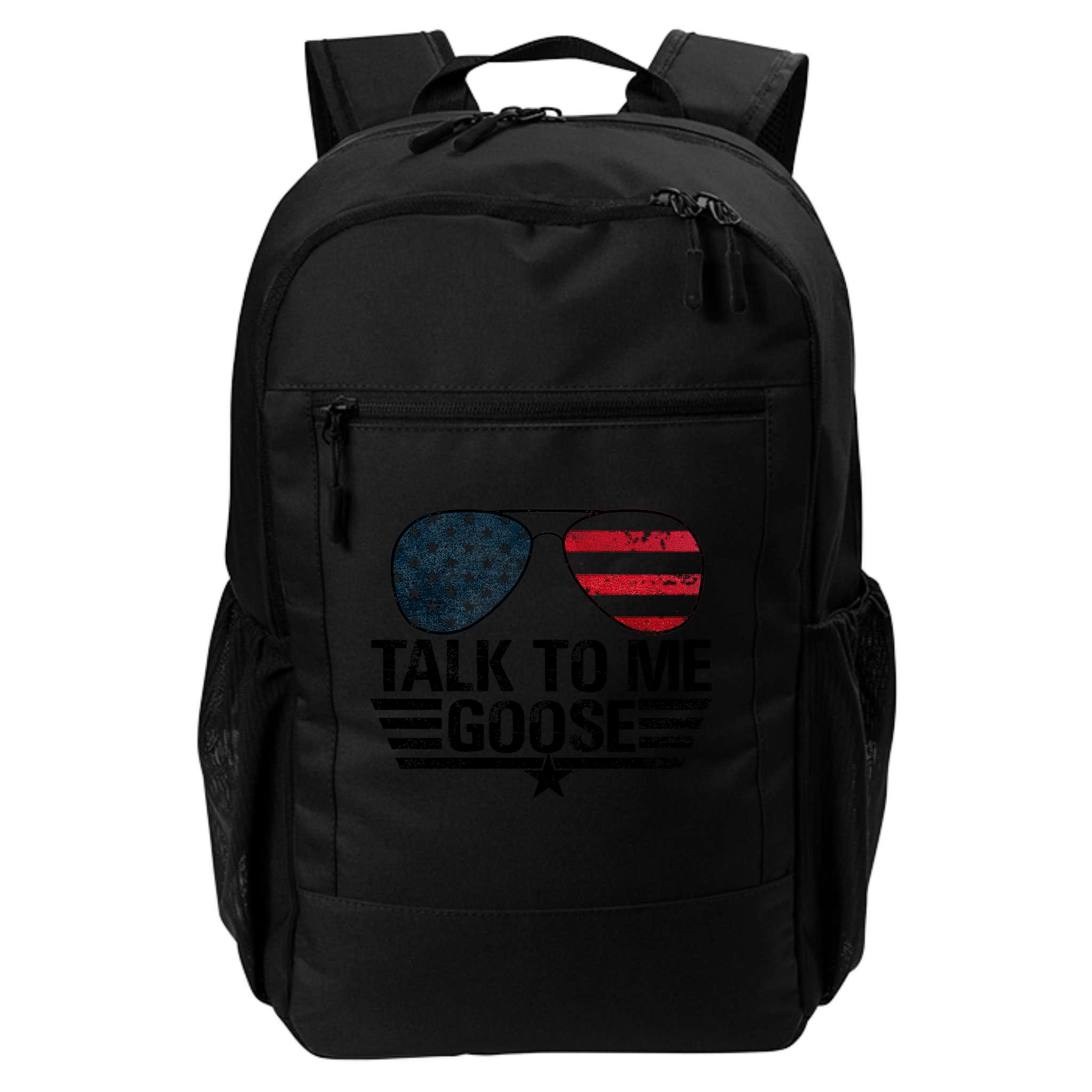 Talk To Me Goose USA Flag Sunglasses Backpack