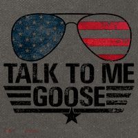 Talk To Me Goose USA Flag Sunglasses Cotton Canvas Backpack