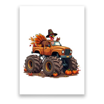 Thanksgiving Turkey Monster Truck Poster