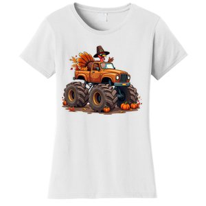 Thanksgiving Turkey Monster Truck Women's T-Shirt