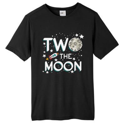 Two The Moon 2nd Birthday Gift For 2 Year Old Tall Fusion ChromaSoft Performance T-Shirt