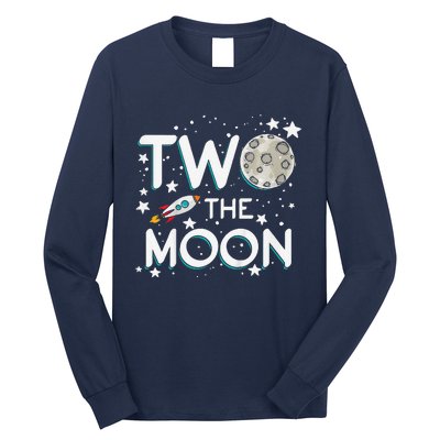 Two The Moon 2nd Birthday Gift For 2 Year Old Long Sleeve Shirt