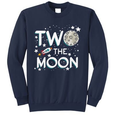 Two The Moon 2nd Birthday Gift For 2 Year Old Sweatshirt