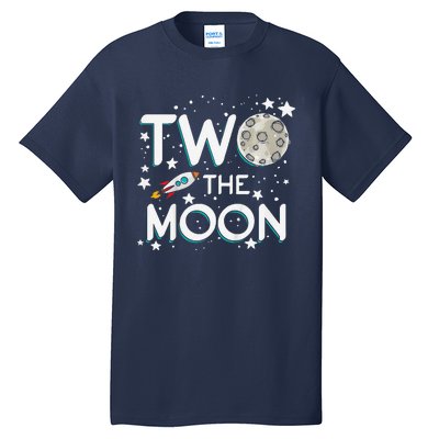 Two The Moon 2nd Birthday Gift For 2 Year Old Tall T-Shirt