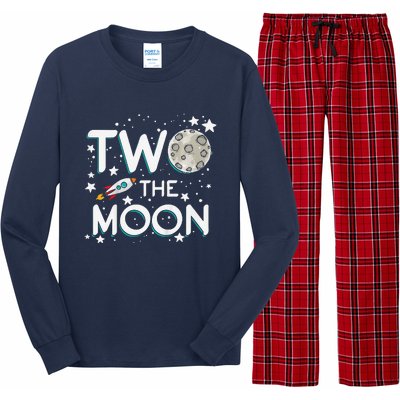 Two The Moon 2nd Birthday Gift For 2 Year Old Long Sleeve Pajama Set