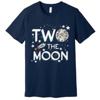 Two The Moon 2nd Birthday Gift For 2 Year Old Premium T-Shirt