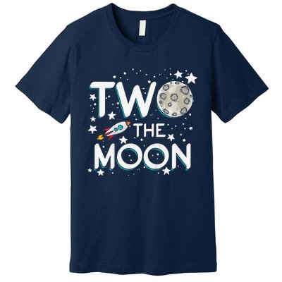 Two The Moon 2nd Birthday Gift For 2 Year Old Premium T-Shirt