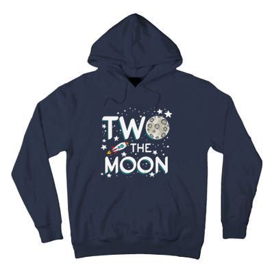 Two The Moon 2nd Birthday Gift For 2 Year Old Tall Hoodie