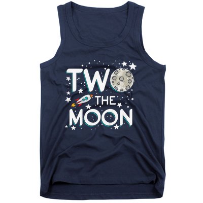 Two The Moon 2nd Birthday Gift For 2 Year Old Tank Top