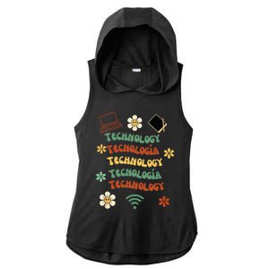 technology teacher maestro de tecnología Ladies PosiCharge Tri-Blend Wicking Draft Hoodie Tank