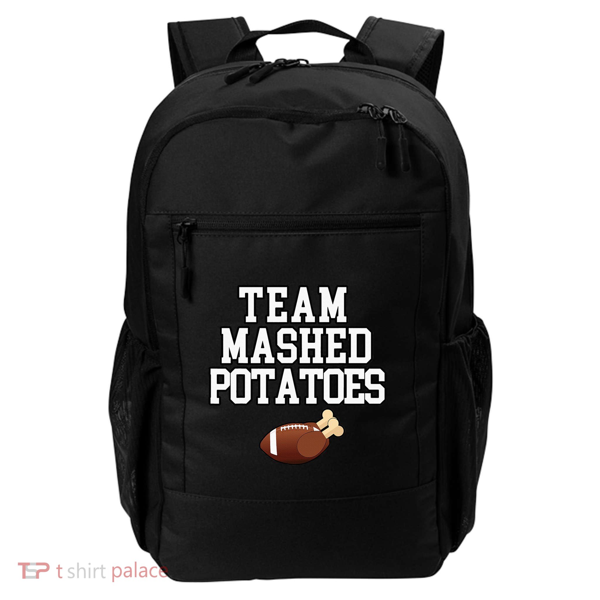 Thanksgiving Team Mashed Potatoes Football Daily Commute Backpack