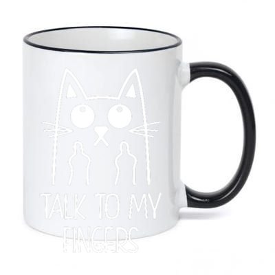 Talk To My Fingers 11oz Black Color Changing Mug