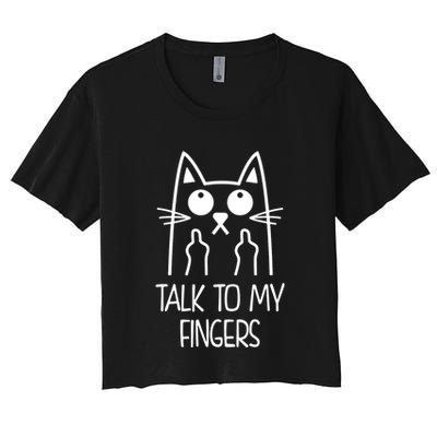 Talk To My Fingers Crop Top