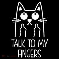 Talk To My Fingers Cropped Pullover Crew