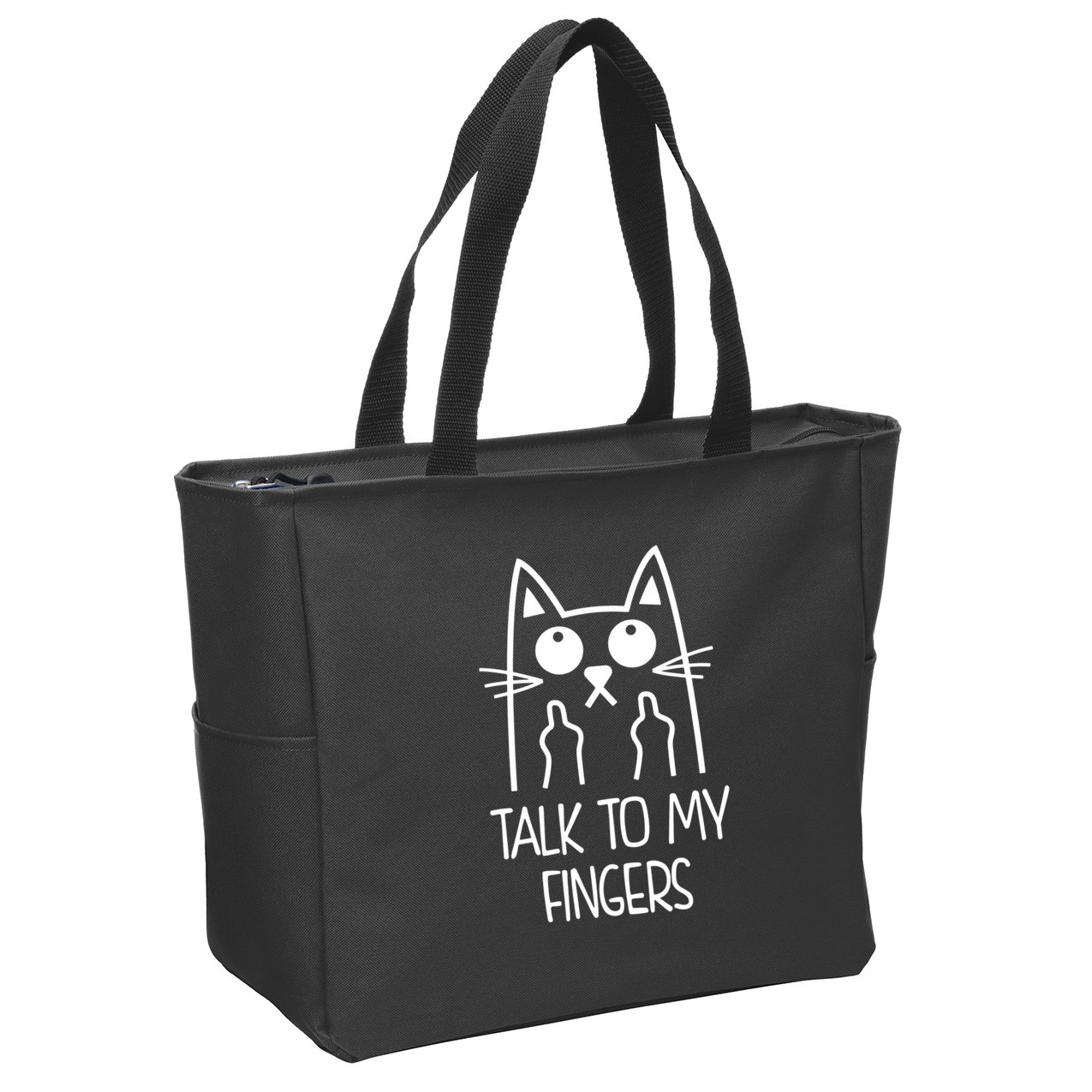 Talk To My Fingers Zip Tote Bag